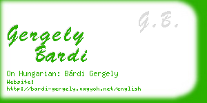 gergely bardi business card